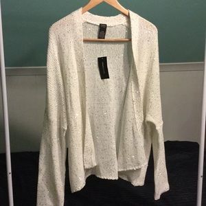 Sparkly Knit White Cardigan